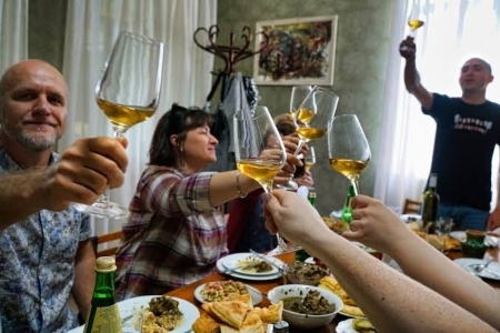 Food and wine is very important in Georgian society, the feast is called the Supra.