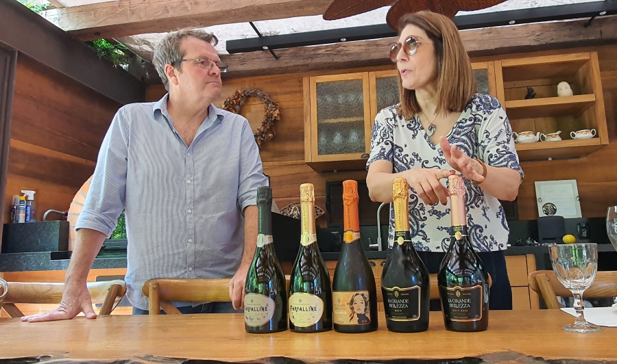 The owners of La Grande Bellezza winery in Pinto Bandeira are a pleasure to spend the afternoon with.