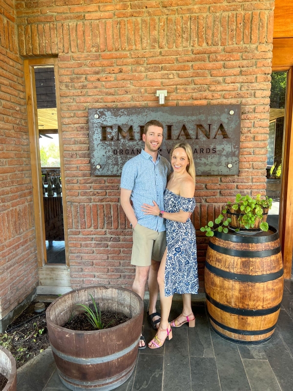 Plenty of smiles from these clients enjoying Emiliana wines.