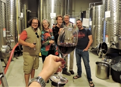 A great experience in the tank room of Vino Dessera with the owner Dogan.